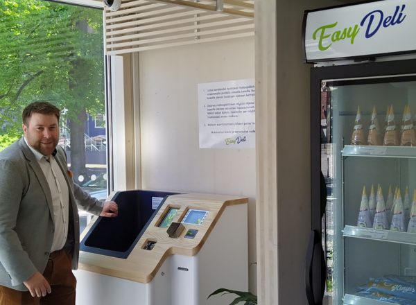 Nordic ID RFID self checkout in automated self service store Easy Deli